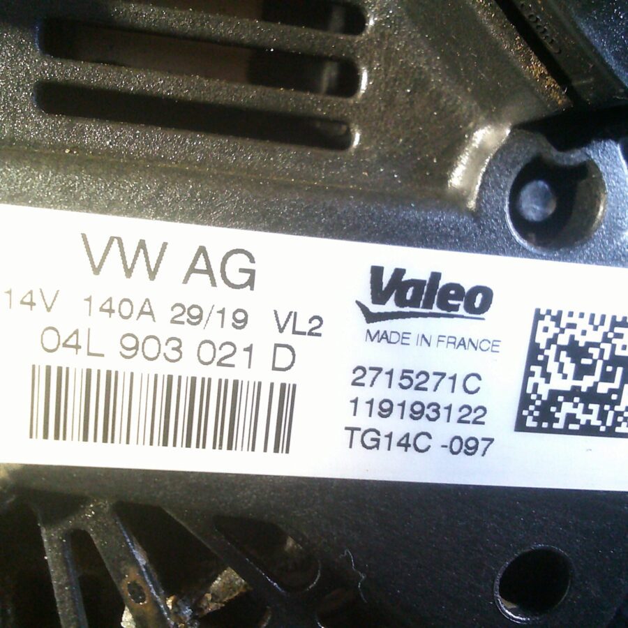 Alternatore Usato AUDI Q3 2022 04L903021D VALEO
