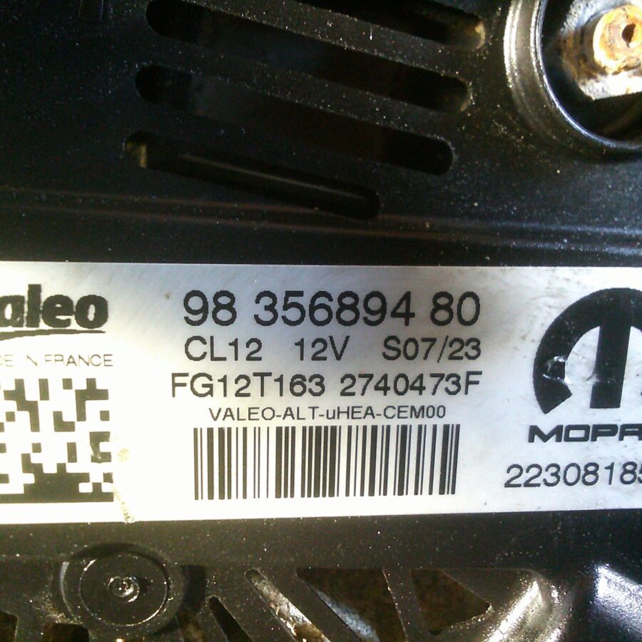Alternatore Usato JEEP AVENGER 2020 9835689480 VALEO